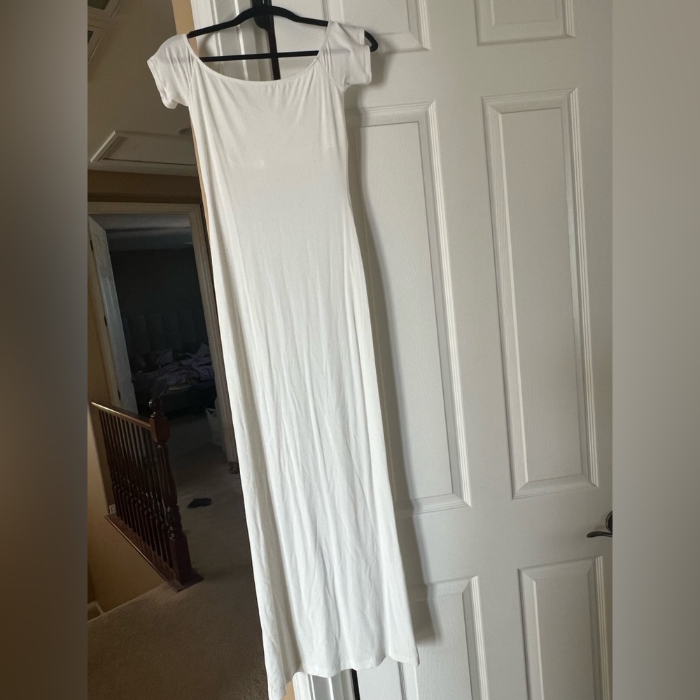 SKIMS White Maxi Dress